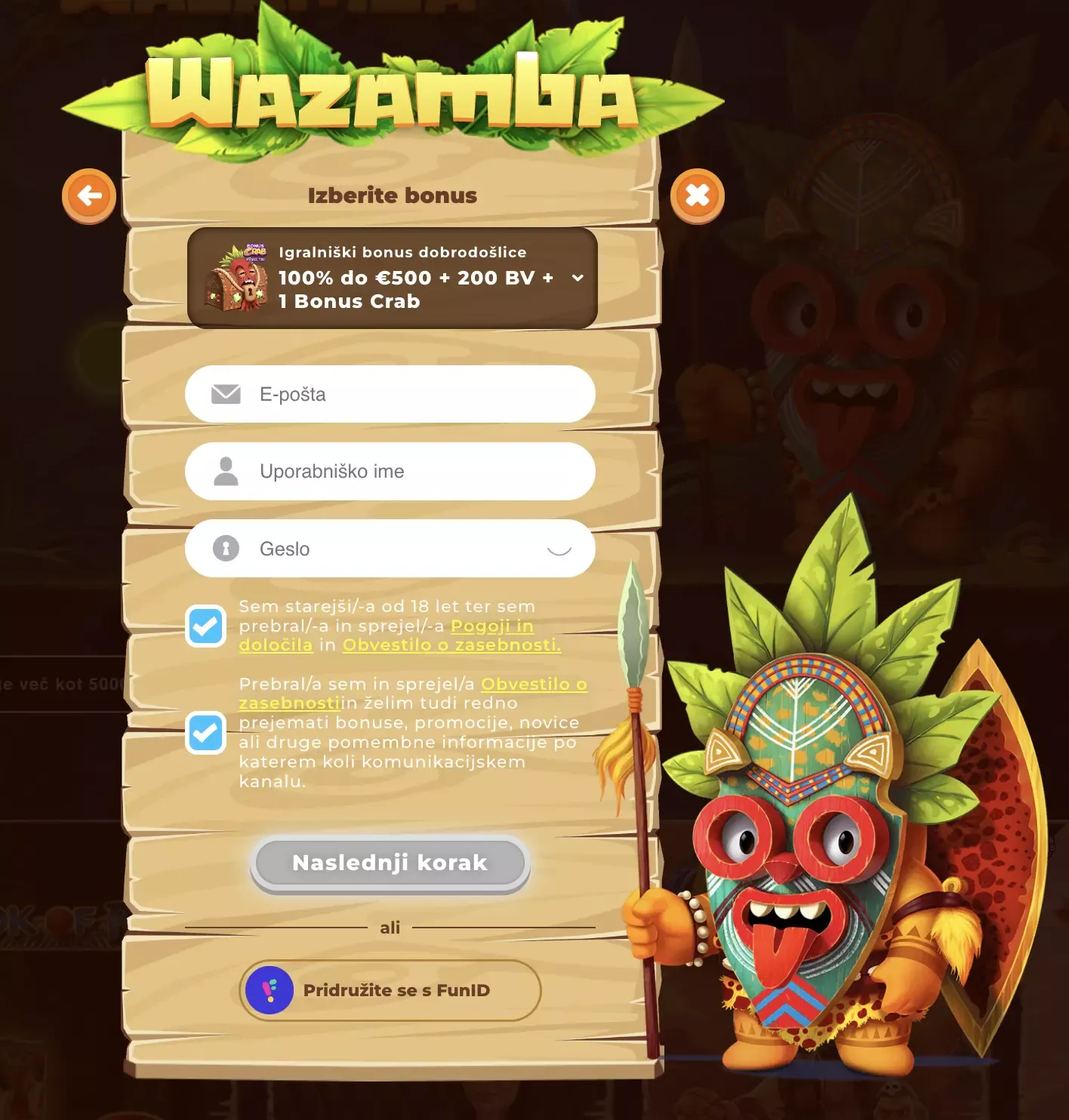 Wazamba casino
