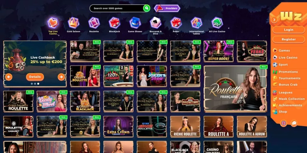 Wazamba casino